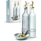 preview thumbnail 113 of 196, COOK WITH COLOR Glass Olive Oil Bottle Dispenser - 2 Pack- 17oz Oil and Vinegar Carafe Decanter Blue Fluted 