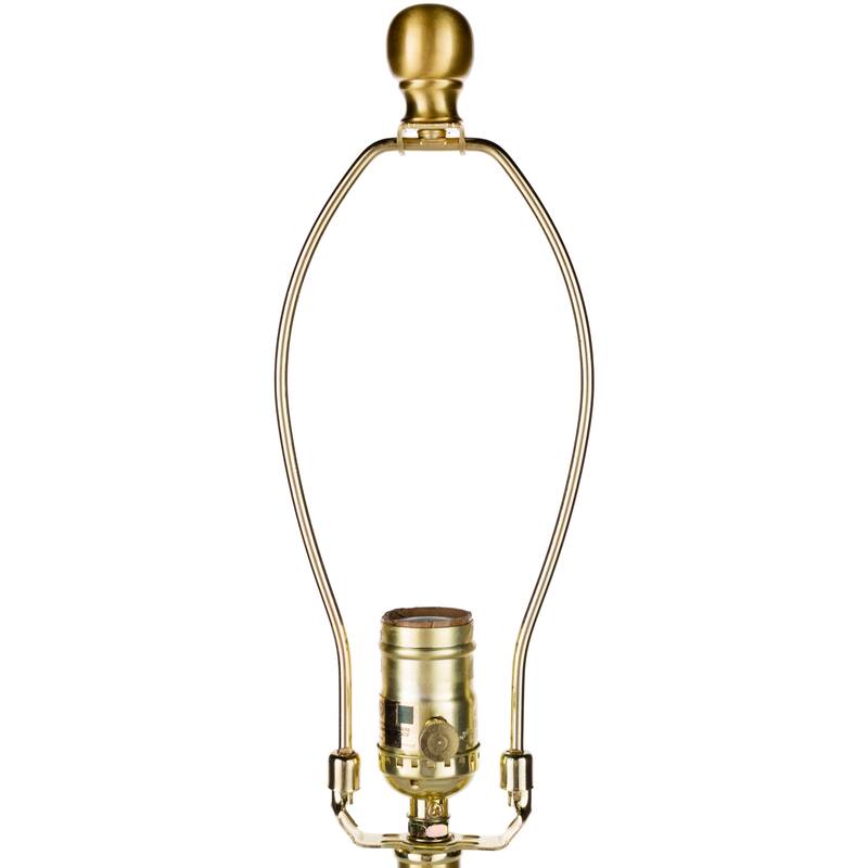 Purcell Petite White & Brass Modern Table Lamp