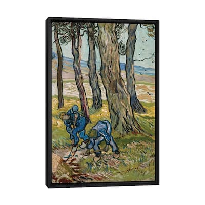 iCanvas "The Diggers, 1889" by Vincent van Gogh Framed Canvas Print
