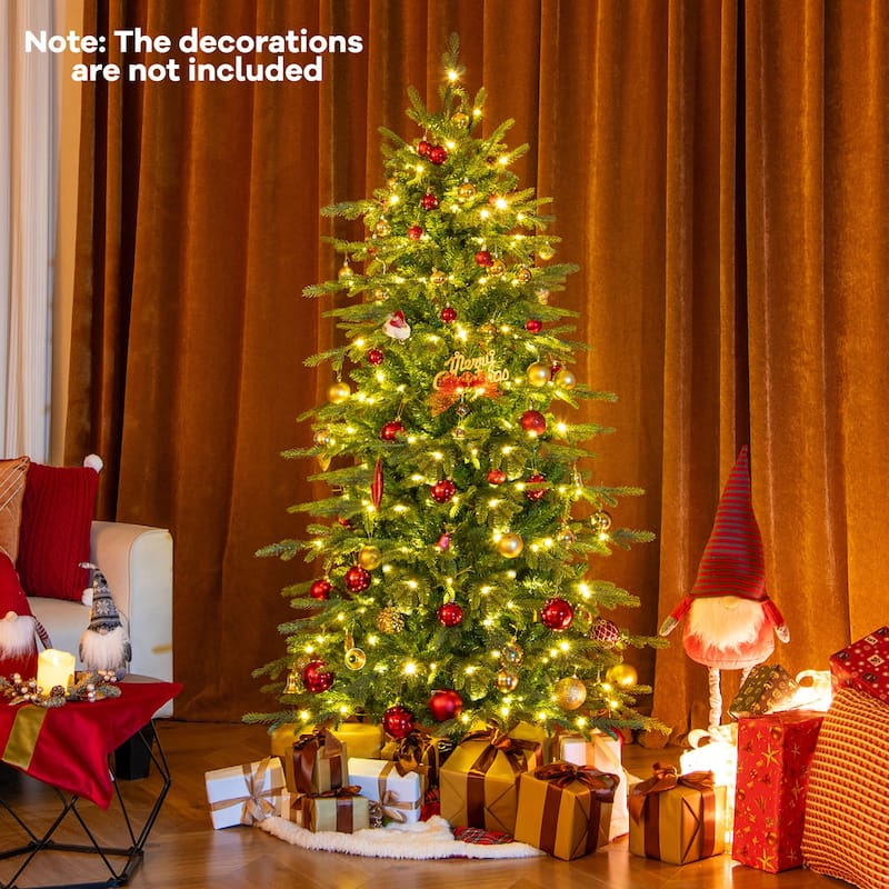 Gymax 6/7.5/9 FT Christmas Tree w/714/1162/1770 Branch Tips