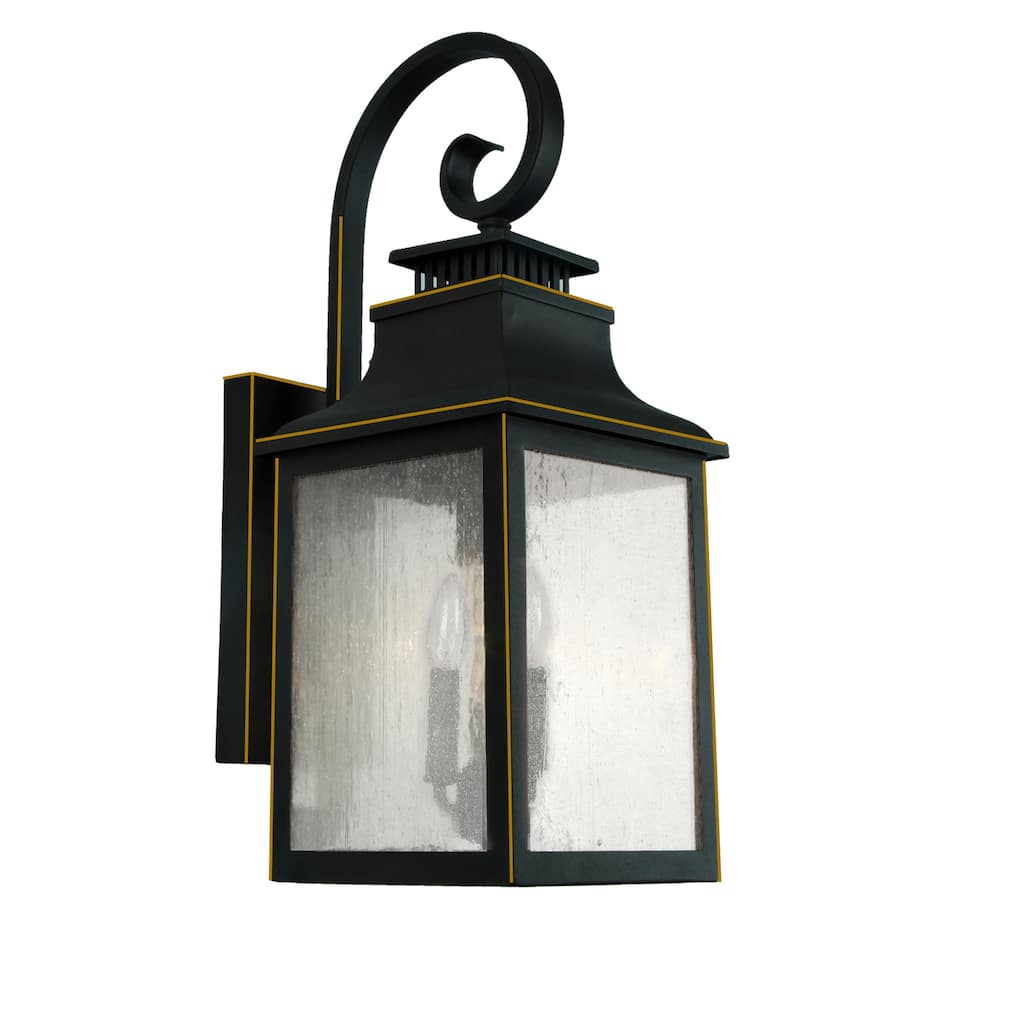 AA Warehousing Morgan 2 Light Exterior Light in Imperial Black Finish