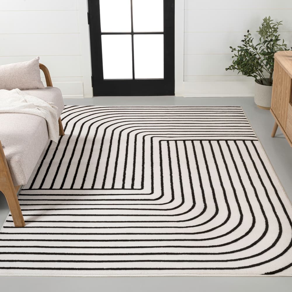 JONATHAN Y Aarhus Minimalist Angle Geometric Ivory/Cream Area Rug