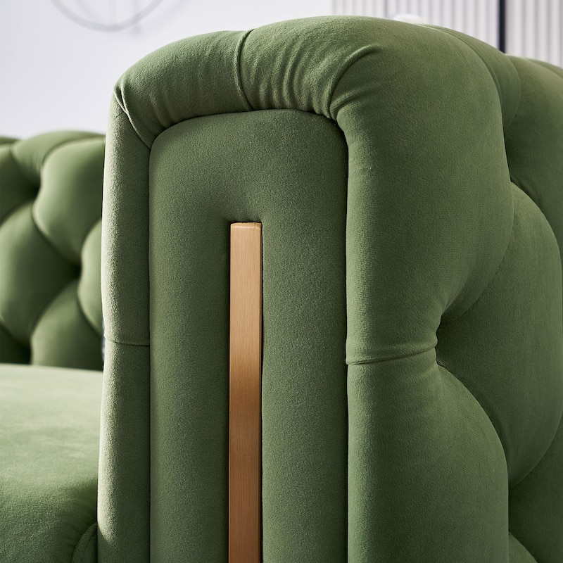 Modern Tufted Velvet Living Room Sofa, 84.25''W Couch