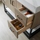 preview thumbnail 9 of 10, Toledo 48" Single Vanity in Light Walnut with Stone Sink Top