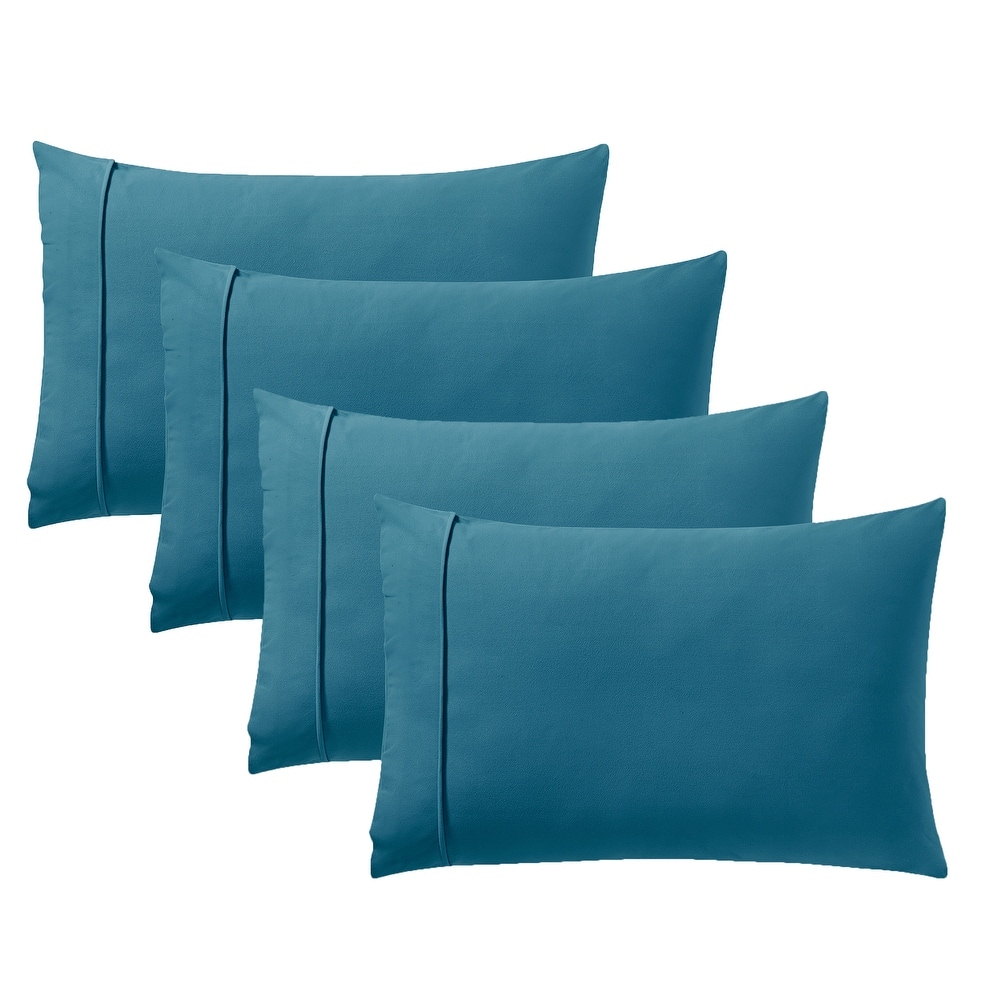 Sweet Home Collection Ultra Soft Solid Flannel Pillowcases (4-Pack)
