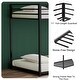 preview thumbnail 3 of 15, Classic Twin over Twin Square Metal Bunk Bed With Exchangeable Ladder and Sturdy Construction