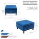 preview thumbnail 7 of 12, Porthos Home Janis Velvet Square Storage Ottoman with Rubberwood Legs