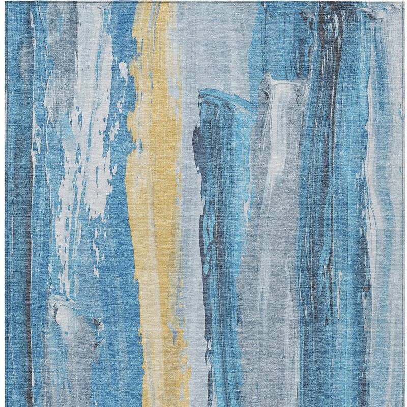 HomeRoots Abstract Transitional Rectangle Outdoor Rug