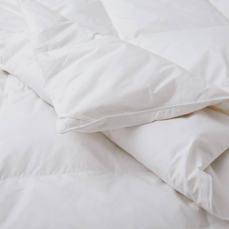 All Season 100% Cotton Feather Down Comforter Duvet Insert