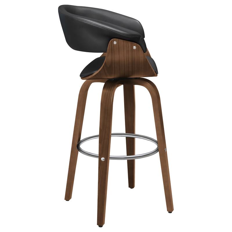 Zion Upholstered Swivel Bar Stool Walnut