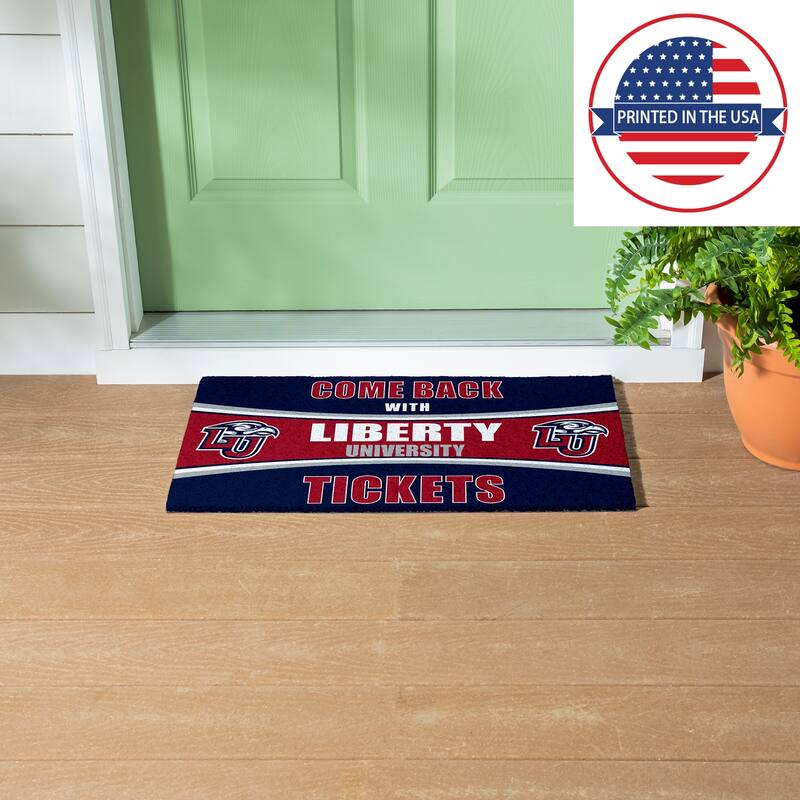 Western Carolina University 28 in. x 16 in. PVC "Come Back With Tickets" Trapper Door Mat
