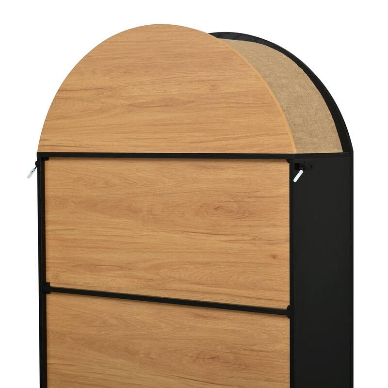 Farmhouse 68.8" Tall Freestanding Bookshelves Set of 2, 5-Tier Display Bookcase Arched Top for Living Room, Bedroom, Home Office