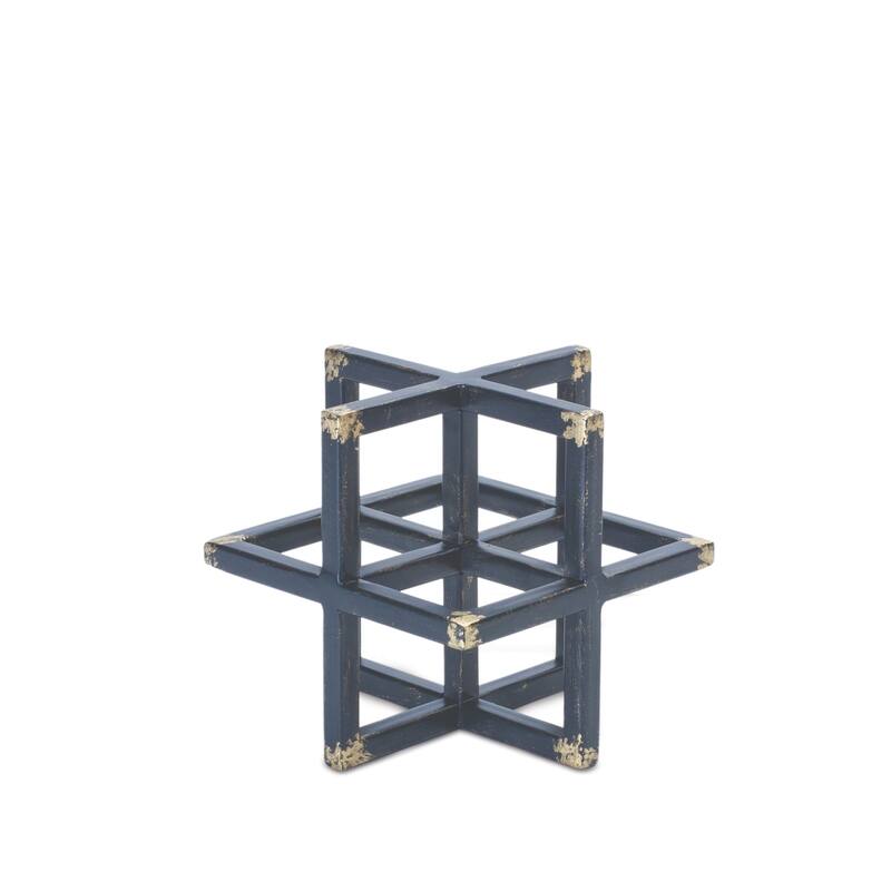 Modern Metal Star Sculpture (Set of 2)