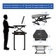 Standing Desk - 41" Workstation Cubicles Corner Desk Riser Computer Riser Fit Dual Monitor With