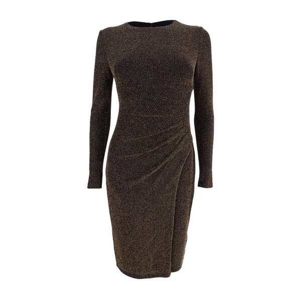 black metallic knit dress
