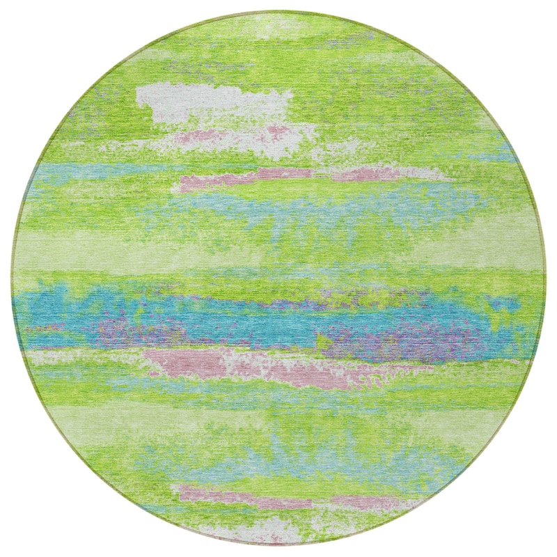HomeRoots Abstract Transitional Rectangle Outdoor Rug
