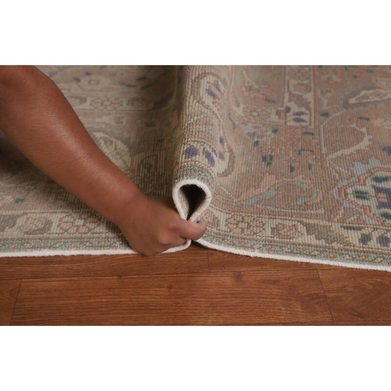 Distressed Tabriz Persian Vintage Rug Handmade Oriental Wool Carpet - 9'6" x 12'9"