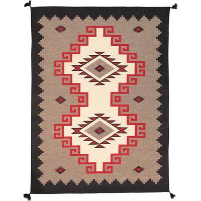 Pasargad Home Tuscany Hand-Woven Wool Mocha Area Rug- 9' 0" X 12' 0" - 9' 0" X 12' 0"