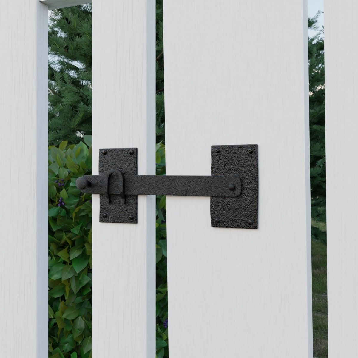 Rural365 Black Barn Door Latch Hook – Reversible Privacy Lock For Fences, Gates & Sheds, With Hardware