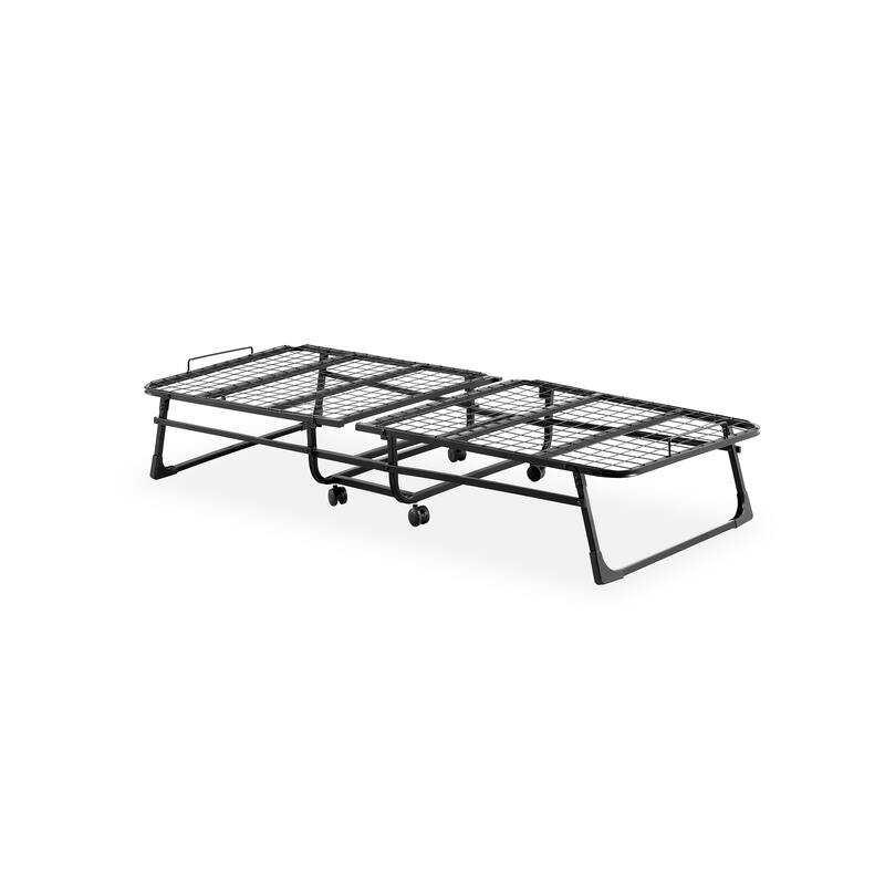 Folding Rollaway Bed with 4 Inch Twin Mattress