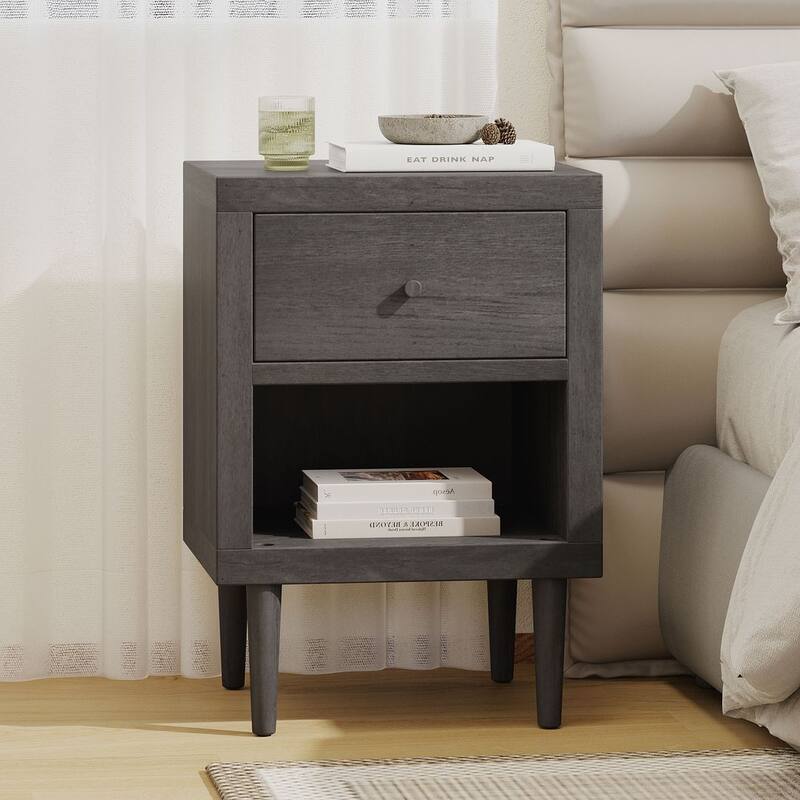 Modern 1-Drawer Nightstand by Christopher Knight Home