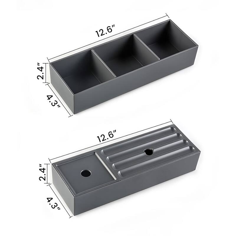 Topcraft 2-Piece Multi-Purpose Drawer Organizer Set