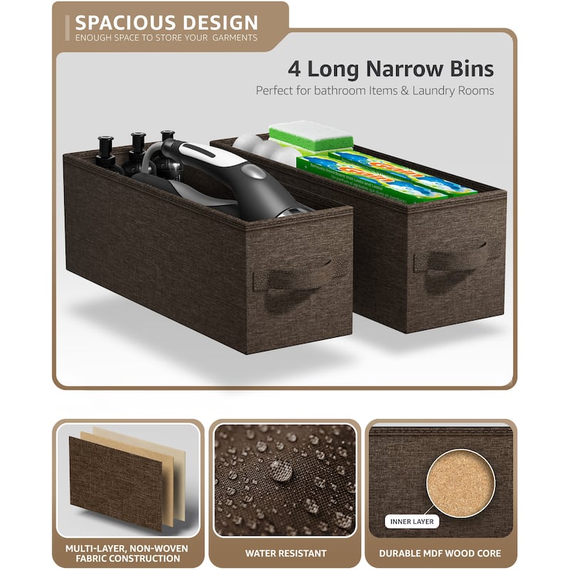 Narrow Dresser Tower with 4 Drawers - Vertical Storage for Bedroom