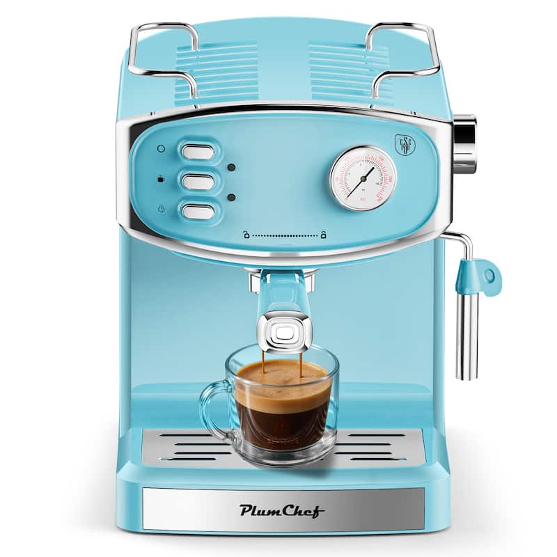 Anmytek 20 Bar Compact Espresso Machine with Milk Frother Steam Wand - Home Use Low Noise