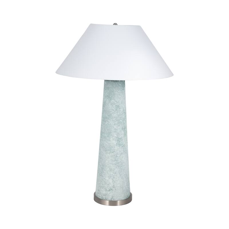 Sagebrook Home Elegance 38" Blue Frosted Glass & Metal Table Lamp - 24" x 24" x 38"