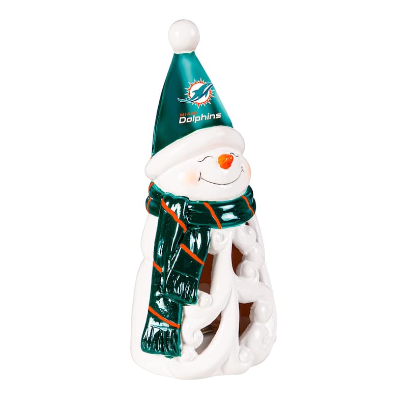 Miami Dolphins Snowman LED Garden Statuary, 8"