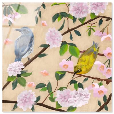Birds Cuddle Acrylic by Art Remedy, Ready to Hang