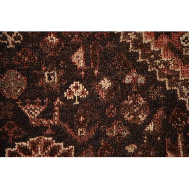 Tribal Shiraz Persian Vintage Area Rug Hand-knotted Wool Carpet - 3'9"x 5'0"