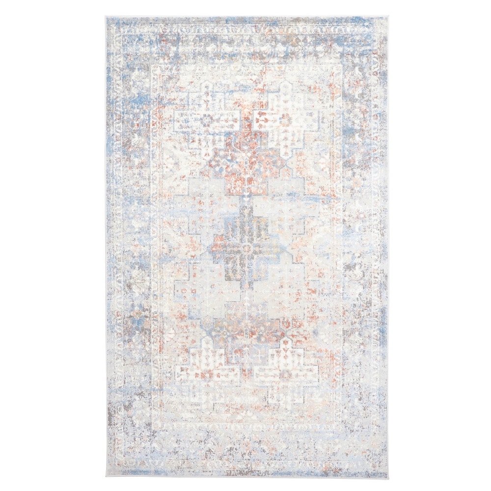ECARPETGALLERY Machine Made Leila Ivory Area Rug