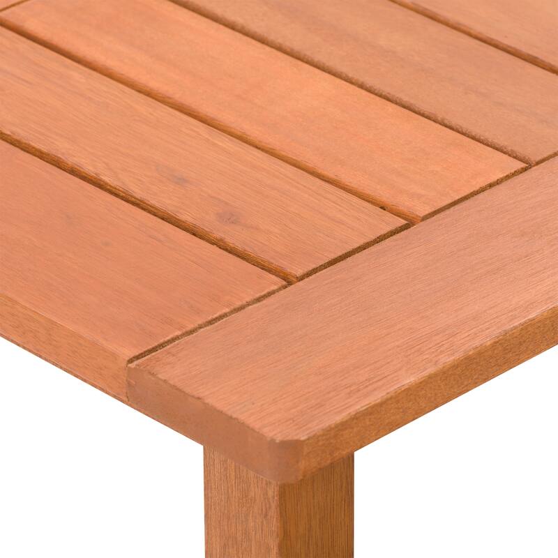 CorLiving Miramar Natural Hardwood Outdoor Patio Set, 4pc
