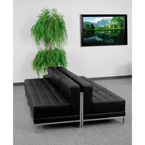 6 Piece LeatherSoft Modular Lounge Set with Taut Back and Seat - 168"W x 28.75"D x 27.25"H