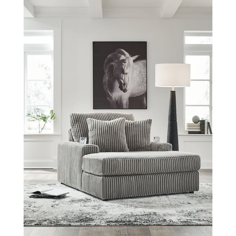 Signature Design by Ashley Lindyn Chaise - 51"W x 64"D x 40"H - Grey