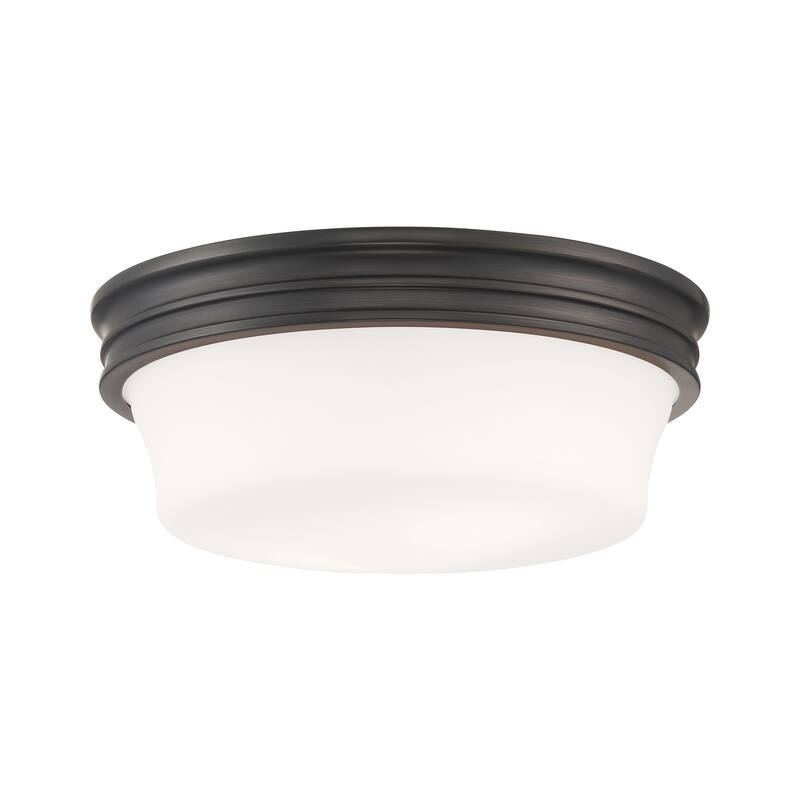 Elk Home Galen Glass Flush Mount Ceiling Light - Oil Rubbed Bronze