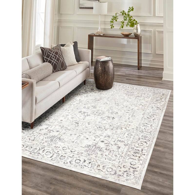 ECARPETGALLERY Machine Made Mira Grey Area Rug