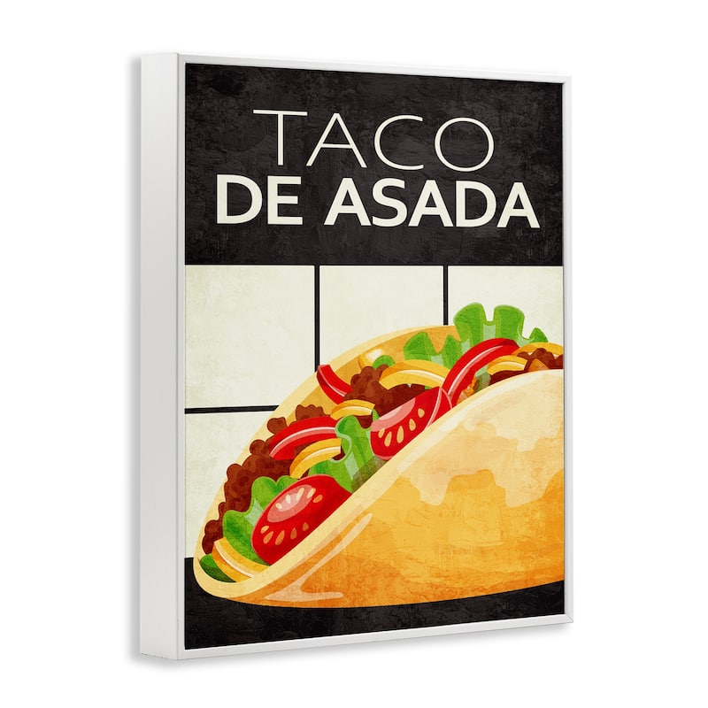 Stupell Taco Classic Meal Framed Giclee Art Design By Kim Allen