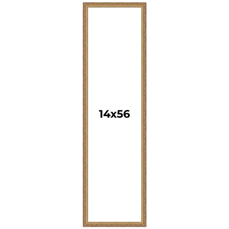 14x56 Frame Red Solid Wood Picture Frame Width 1.75 Inches | Interior Frame Depth 1 13/16 Inches