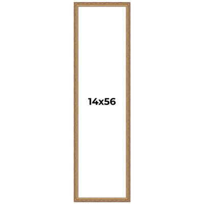 14x56 Frame Red Solid Wood Picture Frame Width 1.75 Inches | Interior Frame Depth 1 13/16 Inches