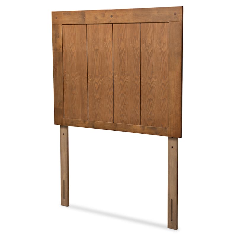 Patwin Transitional Ash Walnut Finished Wood Headboard - Twin