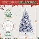 preview thumbnail 24 of 53, 6ft or 7ft Artificial Snow Flocked Christmas Tree with Metal Stable Stand Base for Indoor and Outdoor Holiday Decoration