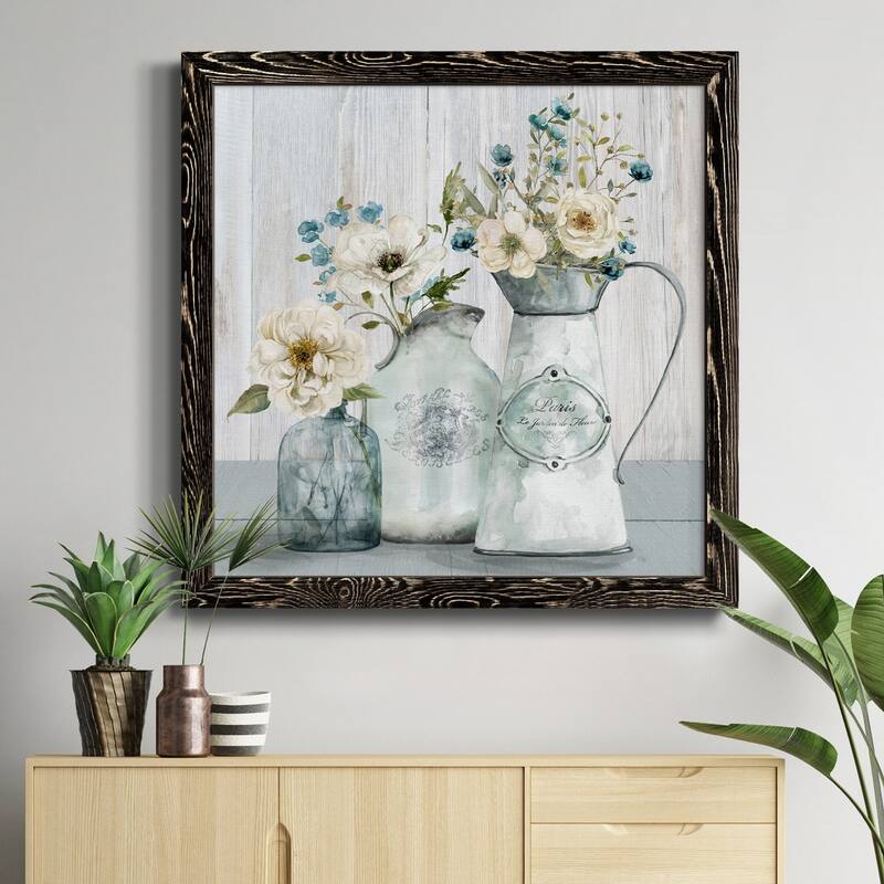 French Garden Flowers I-Premium Framed Canvas - Ready to Hang
