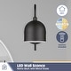 preview thumbnail 2 of 10, Prominence Home 2-Pack Battery-Operated LED Matte Black Wall Sconce with Metal Shade