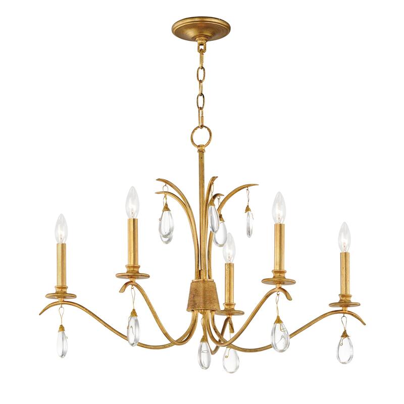Maxim 12745 Eden 5 Light 32" Wide Crystal Candle Style Chandelier