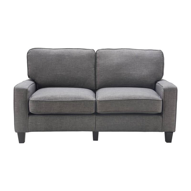 Serta Palisades Upholstered 61" Sofas for Living Room Modern Design Couch, Straight Arms, Tool-Free Assembly