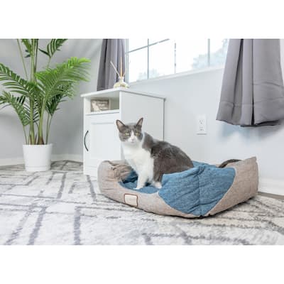 Soft upholstery Cat Bed, Skid free Nest Pet Bed, Puppy Beds - 26" x 21" x 6";