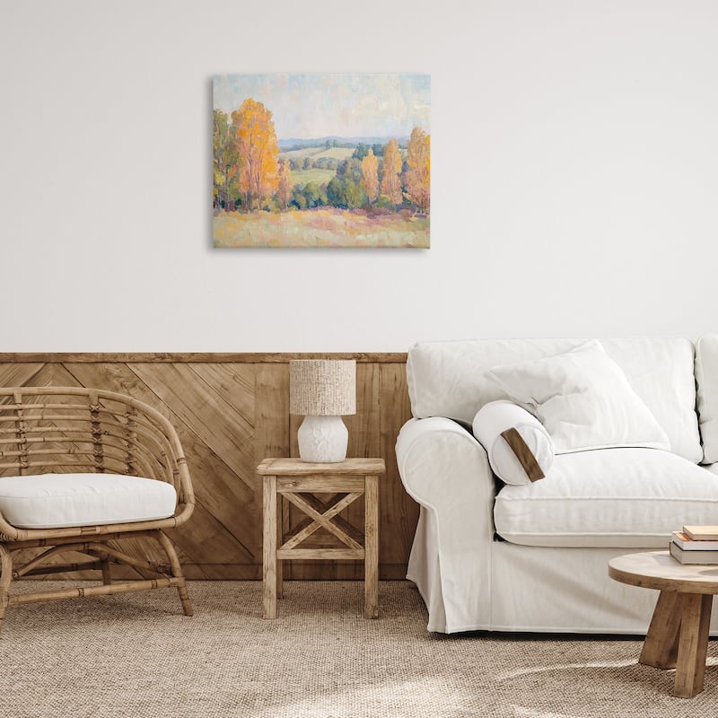 Stupell Countryside in Autumn Canvas Wall Art Design By Petal Prints Design