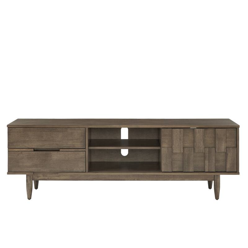 Kieran Mid-Century Wood 2-Drawer TV Stand by iNSPIRE Q Modern